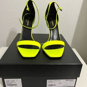 Saint Laurent neon heels